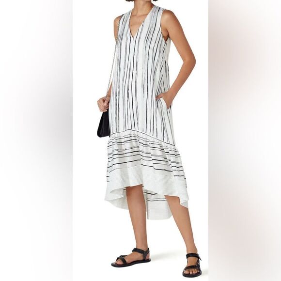 Phillip Lim High-Low Painted Dress Size 0 - Picture 1 of 6